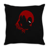 deadpool face Throw Pillow