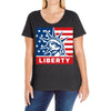 liberty statue Ladies Curvy T-Shirt
