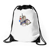 decem stuff Drawstring Bags