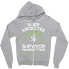 alien abductee survivor tour ufo nerd geek comic funny Zipper Hoodie
