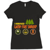 camp fire swamp Ladies Fitted T-Shirt