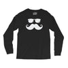 hipster glasses and moustache Long Sleeve Shirts