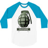 hand grenade military army 3/4 Sleeve Shirt