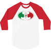 bat man mexican flag mexico logo 3/4 Sleeve Shirt