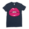 lips shiny Ladies Fitted T-Shirt