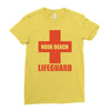nude beach   lifeguard Ladies Fitted T-Shirt