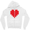 nerd shirt design  herz f&uuml;r nerds computer gaming fun big bang minecr Zipper Hoodie