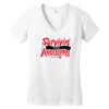 survivin' Women's V-Neck T-Shirt