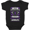 Never Underestimate the Strength of a Pancreatic Cancer Warrior Baby Bodysuit