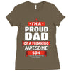 proud dad son Ladies Fitted T-Shirt