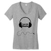 feed me beats Women's V-Neck T-Shirt
