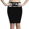 sorry i'm late white logo Pencil Skirts