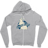 jurassic bunnies Zipper Hoodie