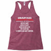 Smartass January Girl Racerback Tank