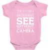 see without a camera Baby Onesie