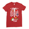 Christmas Skeleton mom and baby maternity Ladies Fitted T-Shirt
