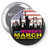 2018 Women's March On New York City Pin-back button