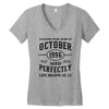 legends were born in october genuıne 1996 qualıty one kind of aged l Women's V-Neck T-Shirt