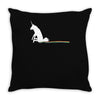 unicorn scooting on the floor Throw Pillow