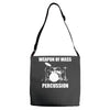 weapon of mass percussion Adjustable Strap Totes