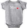Mrs with heart dot (Mr and Mrs set) Baby Onesie