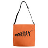 evolution of a fisherman angler mens fishing t shirt Adjustable Strap Totes