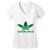 addicted ~ mens funny Women's V-Neck T-Shirt