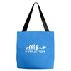 evolution of scuba divingfunny swim retro sea cool boat party Tote Bags