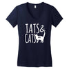 tats and cats Women's V-Neck T-Shirt