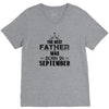 The Best Father Was Born In September V-Neck Tee