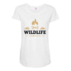 Wildlife Camping Maternity Scoop Neck T-shirt