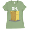 oh hay oh hey girl boy funny pun Ladies Fitted T-Shirt