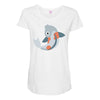 fish color Maternity Scoop Neck T-shirt