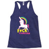 gay pride f#ck younicorn funny rude unicorn Racerback Tank