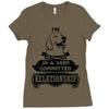 I Am Labrador Retriever Actually In A Very Commited Relationship Ladies Fitted T-Shirt