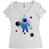 Space Astronot Women's Triblend Scoop T-shirt