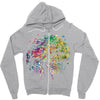 rainbow root Zipper Hoodie