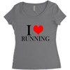 i love running Women's Triblend Scoop T-shirt