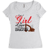 Just A Girl In Love With Her Heavy Equıpment Operator Women's Triblend Scoop T-shirt