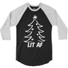 lit af christmas tree 3/4 Sleeve Shirt