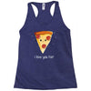 i love pizza! Racerback Tank