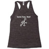 save gas run Racerback Tank