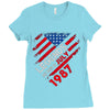 legends are born in 1987 hoodie 6 Ladies Fitted T-Shirt