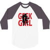 geek girl 3 4 sleeve baseball 3/4 Sleeve Shirt