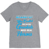 Grandpop Was Created because Grankids Need Real Heroes V-Neck Tee