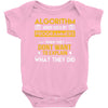 algorithm word used by programmers Baby Onesie