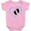 Baby Boy with Heart Any Name Customized Baby Bodysuit