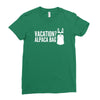 vacation alpaca bag animal humor funny Ladies Fitted T-Shirt