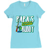 papa's little fishin buddy Ladies Fitted T-Shirt