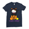 kitty halloween Ladies Fitted T-Shirt